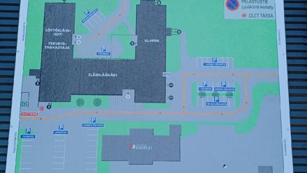 Raahen eläinlääkärin toimipisteen opastaulu