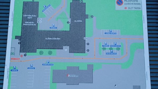 Raahen toimipisteen opastaulu