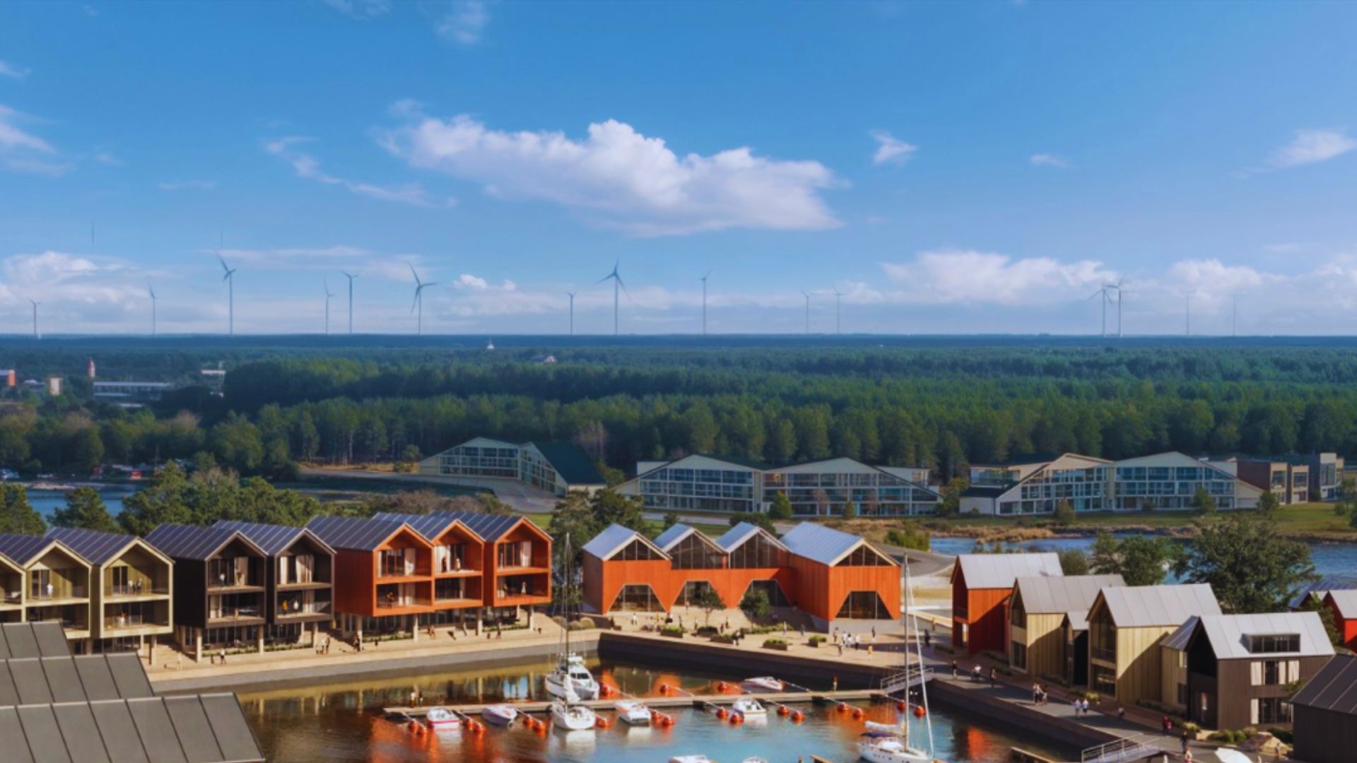 Havainnekuva Kalajoen Marinasta.