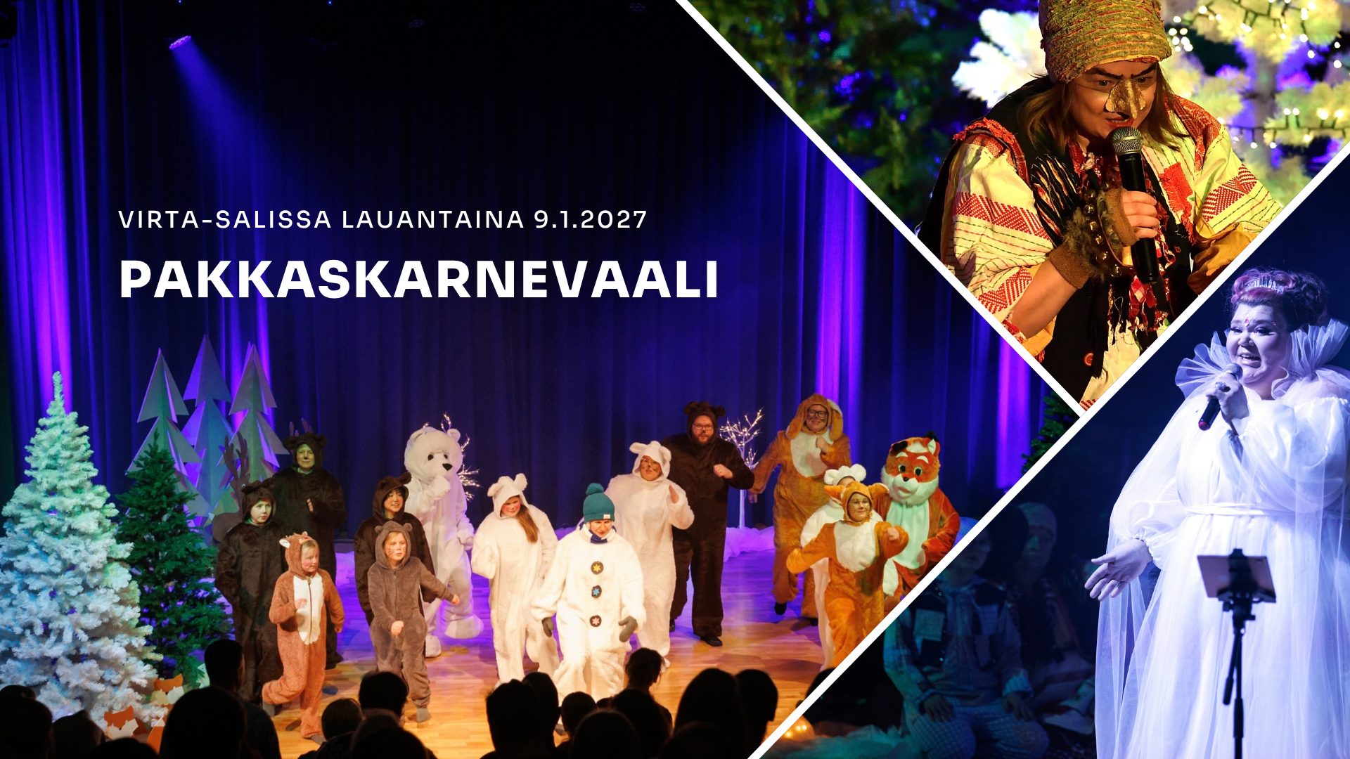 Metsäneläimiä, laulava nainen sekä noita-akka