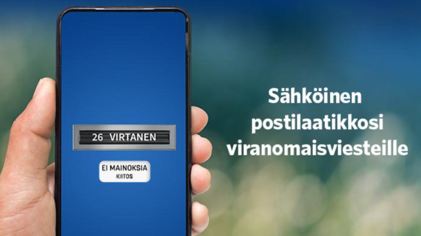 Sähköisen postilaatikon mainoskuva.
