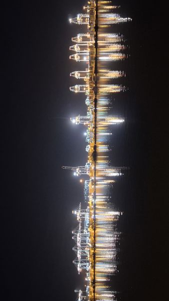 city lights reflecting in water