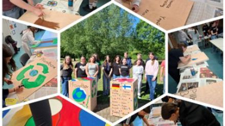 collage of students outside