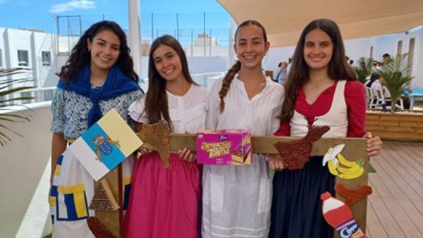 Students in national costumes