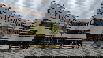 grey school building from outside