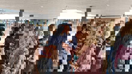 Students in group talking